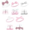 image:imageHudson Baby babygirls 12pc Headband and Socks SetPink Gray Pink Sequin