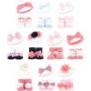image:imageHudson Baby babygirls 20pc Headband and Socks GiftsetPink Blue Pink Gray