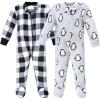 image:imageHudson Baby babygirls Plush Sleep and PlayHudson Baby Unisex Baby Plush Sleep and Play Navy Snowflake 03 MonthsGray Penguin