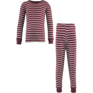 image:imageHudson Baby Baby Cotton Pajama SetBurgundy Stripe