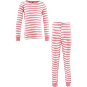 image:imageHudson Baby Baby Cotton Pajama SetCoral Stripe