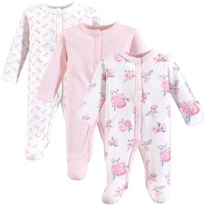 image:imageHudson Baby Baby Preemie Sleep and Play 3 PackPink Floral