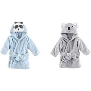 image:imageHudson Baby Boy Plush Animal Face Bathrobe 2Pack Narwhal DinosaurModern Panda Koala