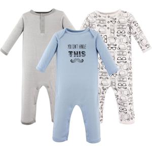 image:imageHudson Baby Cotton Union Suit 2 Pack PantsMustache