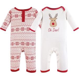 image:imageHudson Baby Cotton Union Suit 2 Pack PantsReindeer
