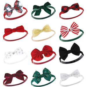 image:imageHudson Baby Cotton and Synthetic Headbands Size 024 Months12 Days of Christmas Plaid