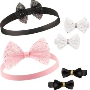 image:imageHudson Baby Cotton and Synthetic Headbands Size 024 MonthsSilver Pink