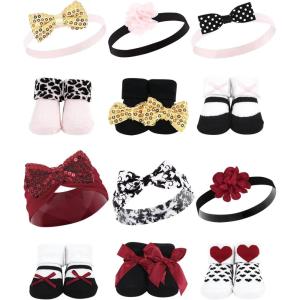 image:imageHudson Baby Girls Headband and Socks GiftsetGold Sequin Red Sequin