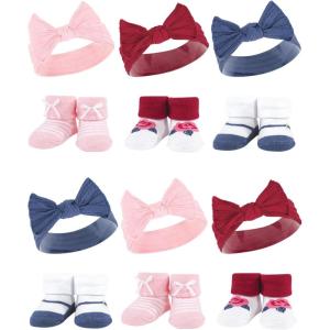image:imageHudson Baby Girls Headband and Socks GiftsetPink Blue