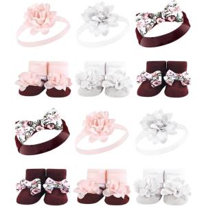 image:imageHudson Baby Girls Headband and Socks GiftsetPink Burgundy