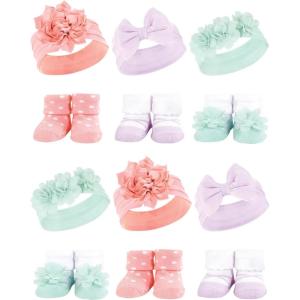 image:imageHudson Baby Girls Headband and Socks GiftsetPink Purple Mint