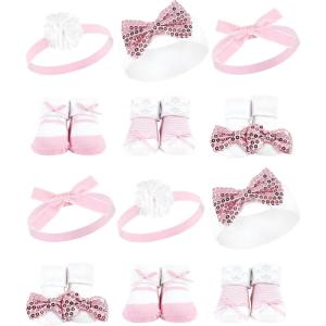 image:imageHudson Baby Girls Headband and Socks GiftsetPink Sequin