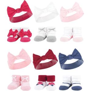 image:imageHudson Baby Girls Headband and Socks GiftsetPink White Pink Blue