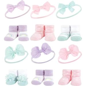 image:imageHudson Baby Girls Headband and Socks GiftsetPurple Mint Rainbow Purple Mint