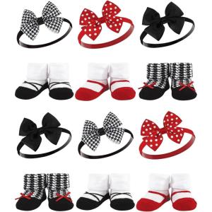 image:imageHudson Baby Girls Headband and Socks GiftsetRed Houndstooth