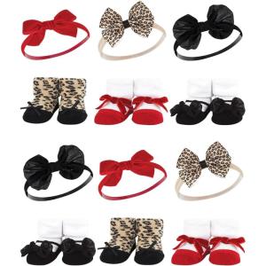 image:imageHudson Baby Girls Headband and Socks GiftsetRed Leopard