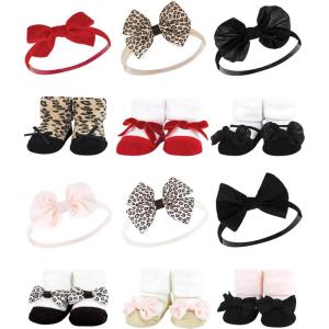 image:imageHudson Baby Girls Headband and Socks GiftsetRed Leopard Light Pink Leopard