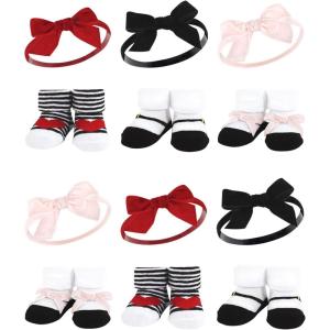 image:imageHudson Baby Girls Headband and Socks GiftsetRed Pink