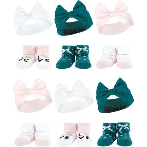 image:imageHudson Baby Girls Headband and Socks GiftsetTeal Pink