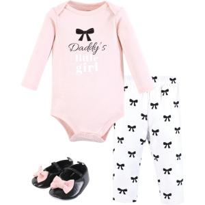 image:imageHudson Baby Unisex Baby Cotton Bodysuit Pant and Shoe SetBlack Bow
