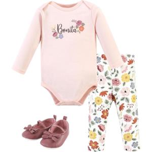 image:imageHudson Baby Unisex Baby Cotton Bodysuit Pant and Shoe SetBonita Long Sleeve