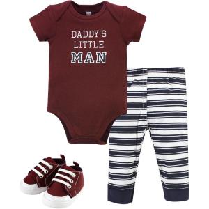 image:imageHudson Baby Unisex Baby Cotton Bodysuit Pant and Shoe SetBoy Daddy Short Sleeve