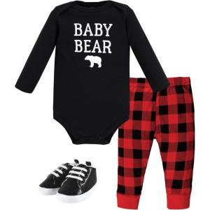 image:imageHudson Baby Unisex Baby Cotton Bodysuit Pant and Shoe SetBuffalo Plaid Baby Bear