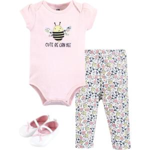 image:imageHudson Baby Unisex Baby Cotton Bodysuit Pant and Shoe SetCute Bee