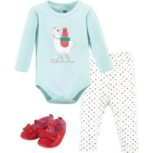 image:imageHudson Baby Unisex Baby Cotton Bodysuit Pant and Shoe SetFa La Llama