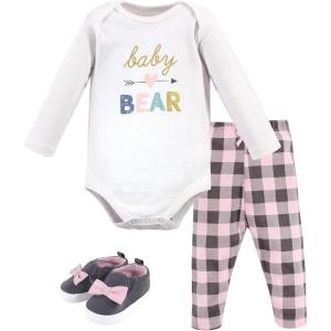 image:imageHudson Baby Unisex Baby Cotton Bodysuit Pant and Shoe SetGirl Baby Bear