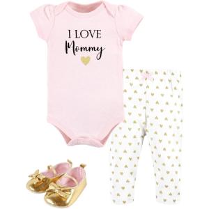 image:imageHudson Baby Unisex Baby Cotton Bodysuit Pant and Shoe SetGirl Mommy