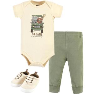 image:imageHudson Baby Unisex Baby Cotton Bodysuit Pant and Shoe SetGoing on Safari Short Sleeve