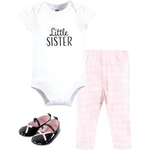 image:imageHudson Baby Unisex Baby Cotton Bodysuit Pant and Shoe SetLittle Sister Bow