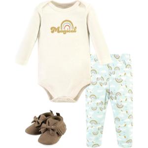 image:imageHudson Baby Unisex Baby Cotton Bodysuit Pant and Shoe SetMagical Rainbow Long Sleeve
