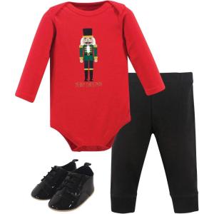 image:imageHudson Baby Unisex Baby Cotton Bodysuit Pant and Shoe SetNutcracker