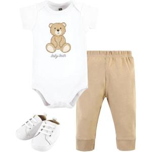 image:imageHudson Baby Unisex Baby Cotton Bodysuit Pant and Shoe SetTeddy Bears Short Sleeve