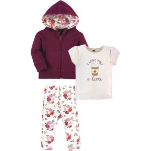 image:imageHudson Baby Unisex Baby Cotton Hoodie Bodysuit or Tee Top and Pant SetFall Floral Toddler