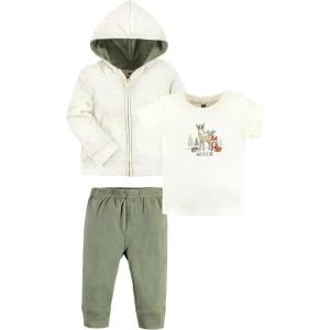 image:imageHudson Baby Unisex Baby Cotton Hoodie Bodysuit or Tee Top and Pant SetForest Animals