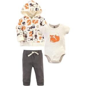 image:imageHudson Baby Unisex Baby Cotton Hoodie Bodysuit or Tee Top and Pant SetForest Baby