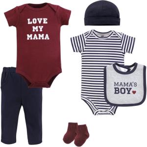image:imageHudson Baby Unisex Baby Cotton Layette SetBurgundy Mamas Boy
