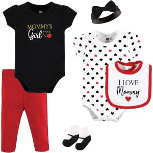 image:imageHudson Baby Unisex Baby Cotton Layette SetGirl Mommy Red Black