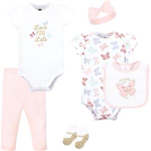 image:imageHudson Baby Unisex Baby Cotton Layette SetGold Pastel Butterfly
