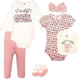 image:imageHudson Baby Unisex Baby Cotton Layette SetLeopard Bow