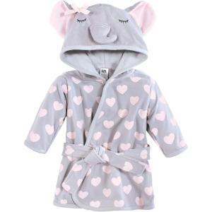 image:imageHudson Baby Unisex Baby Cotton Rich BathrobeGray Pink Elephant