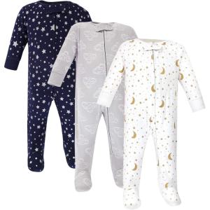 image:imageHudson Baby Unisex Baby Cotton Sleep and PlayNavy Stars Moons