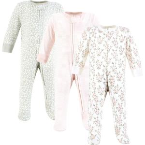 image:imageHudson Baby Unisex Baby Cotton Sleep and PlayPink Sage Florals