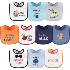 image:imageHudson Baby Unisex Baby Cotton Terry Drooler Bibs With Fiber FillingBoy Muffin