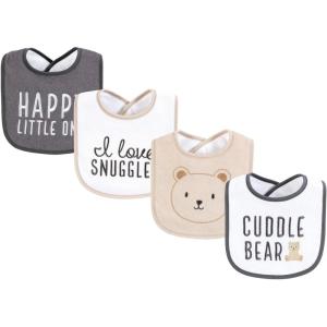 image:imageHudson Baby Unisex Baby Cotton Terry Drooler Bibs With Fiber FillingCuddle Bear