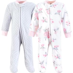 image:imageHudson Baby Unisex Baby Fleece Sleep and PlayBasic Pink Floral