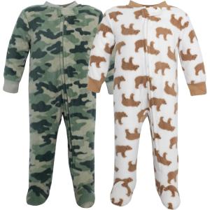 image:imageHudson Baby Unisex Baby Fleece Sleep and PlayBrown Bear Camo
